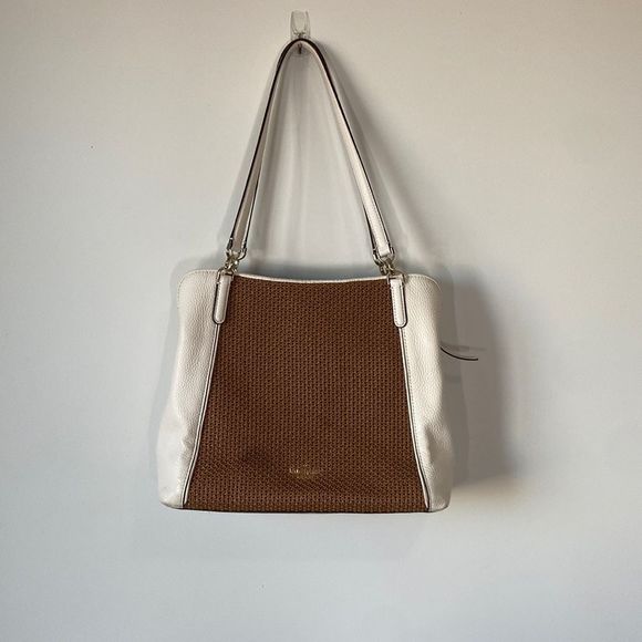 kate spade jackson straw triple compartment shoulder bag - Picture 1 of 10